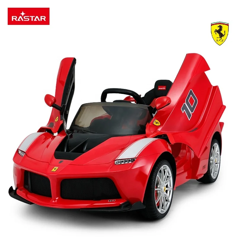 Rastar Ferrari FXXK Kids Ride-On RC Car Toy, Red Plastic Vehicle