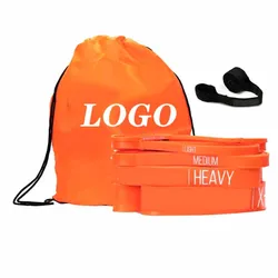 Bands Heavy Duty Pull Up Assist Orange 11pcs Fitness Latex Exercise Resistance Band Set