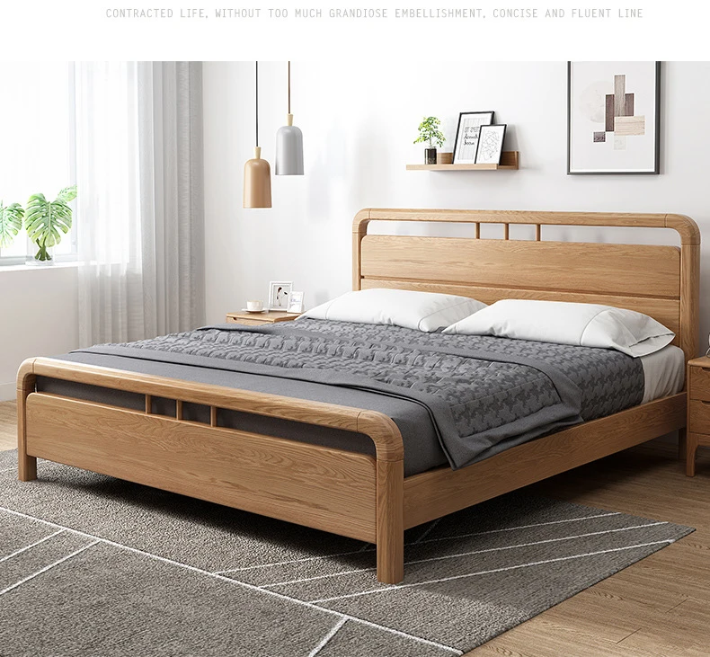 product-Hot Sale Luxury Modern Set Chinese Latest Frame Simple Design King Size Furniture Wooden Bed