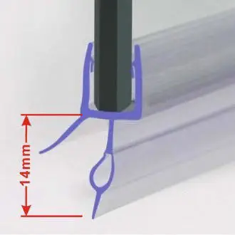 product sample free glass shower door transparent pvc waterproof seal strip shower sealing strip bottom door for 4 6mm-5