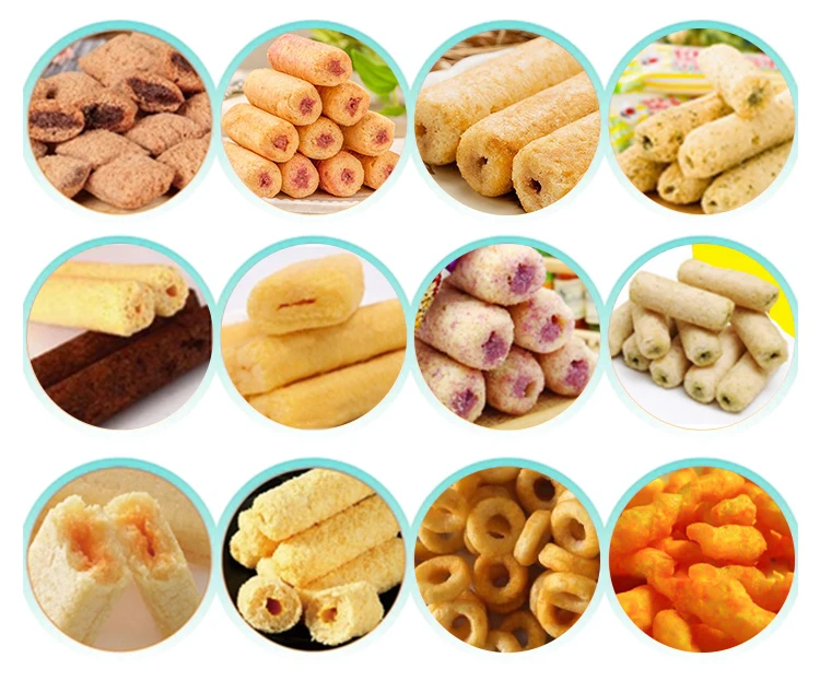 Multi-function jam filling puffed food core filling snack food processing machine