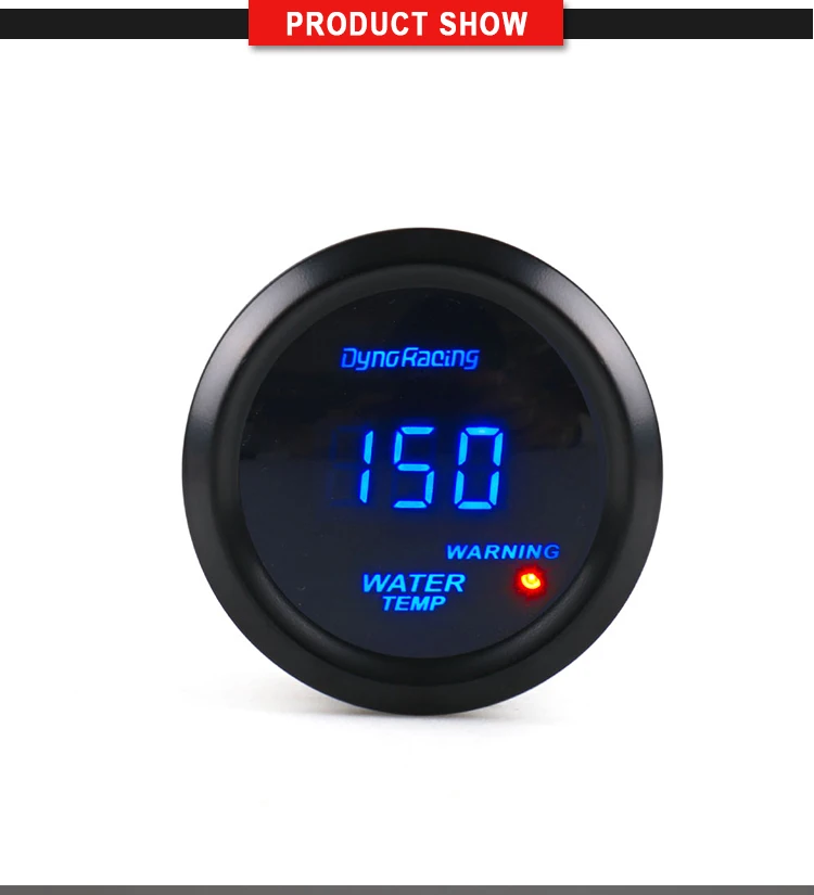 Blue LED Digital Thermometer Car Water Temp Meter Gauges F/C 2m DS18B20 Sensor 