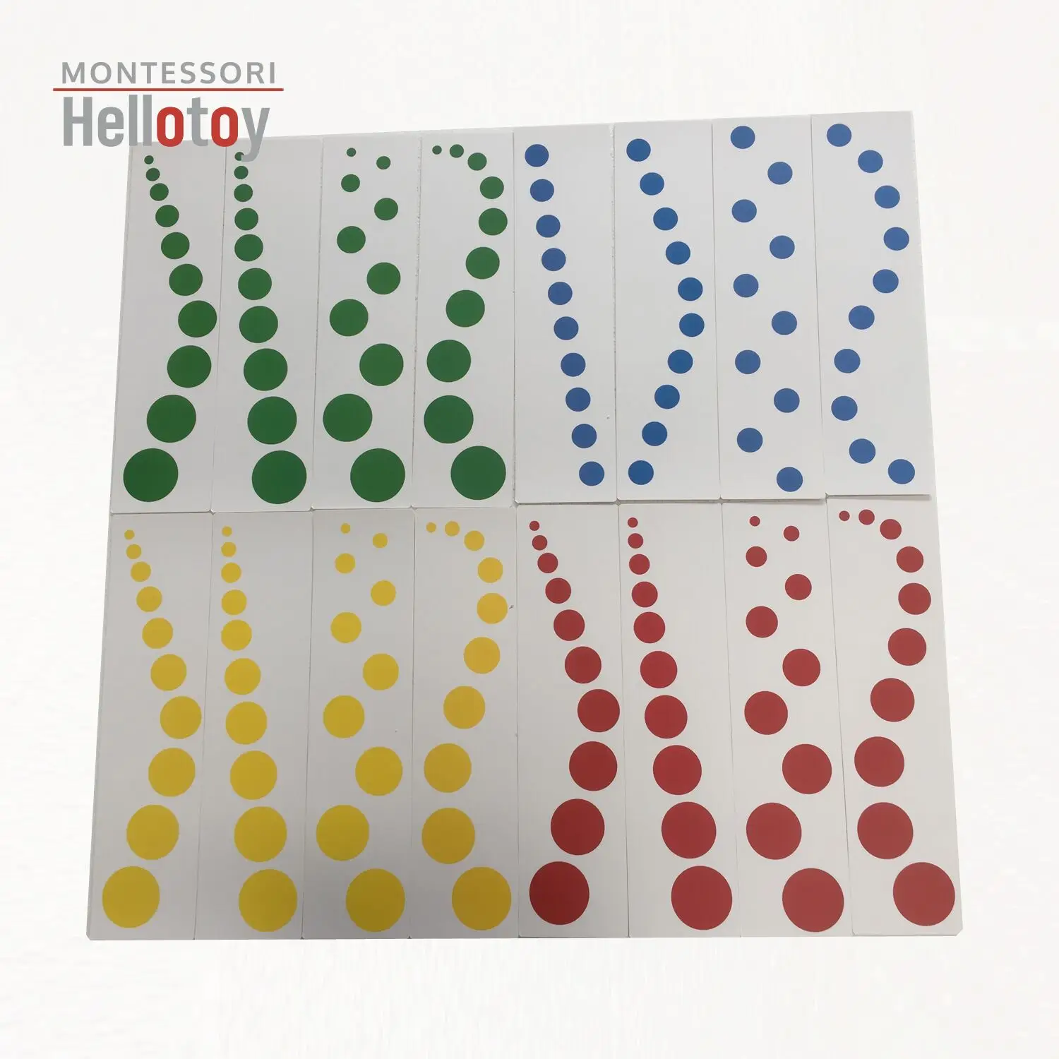 Montessori Knobless Cylinder Pattern Cards - Sensorial Learning
