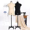 Cheap plastic adjustable dress form tailoring half body female mannequin