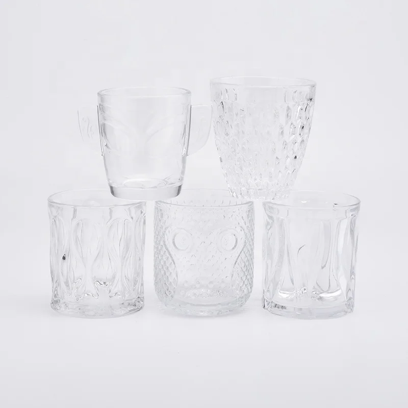 Customized engraving candle vessel votive glass candles jars scented bedroom decor wholesales