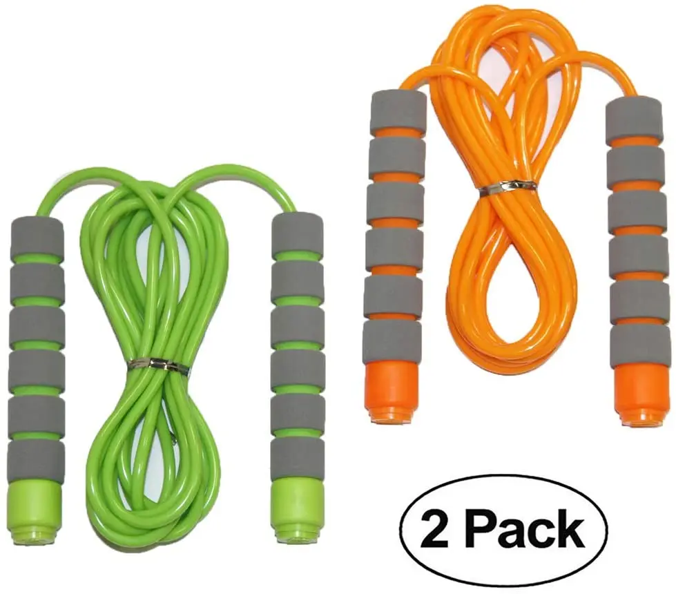 Adjustable Soft Skipping Rope With Skin Friendly Foam Handles For Kids And Adults