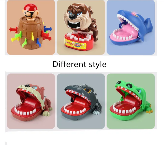 Crocodile Dog Shark Funny Toy Creative Electric Mouth Bite Game Family Challenge 