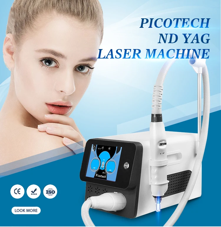 Professional Picotech Nd Yag Laser Tattoo Removal Carbon Peel Freckles