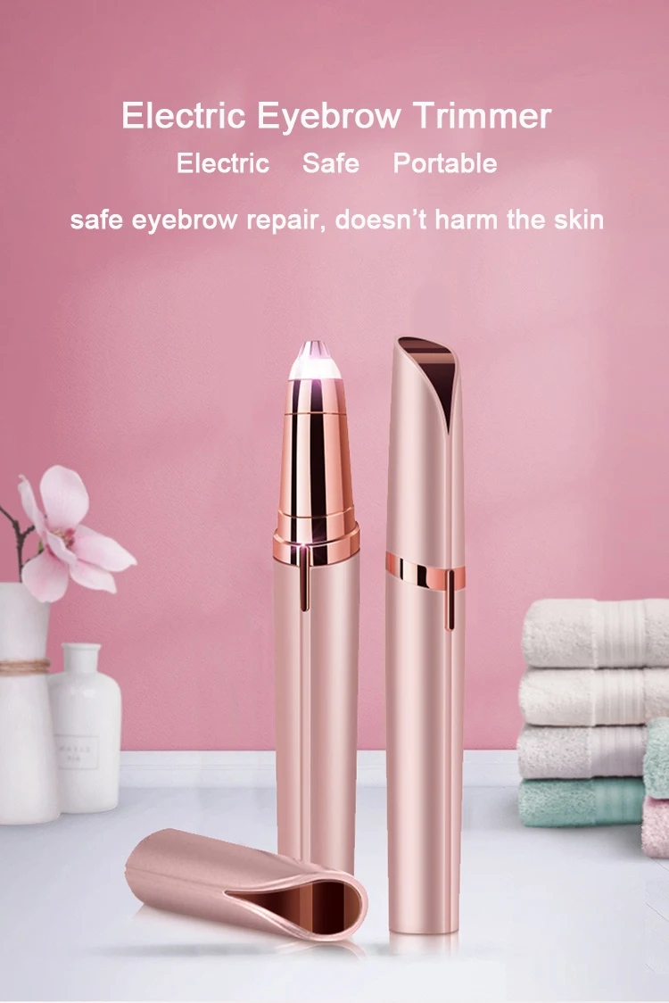 Ready for ship Portable Mini Electric Eyebrow Trimmer Lady Eyebrow Razor Trimmer