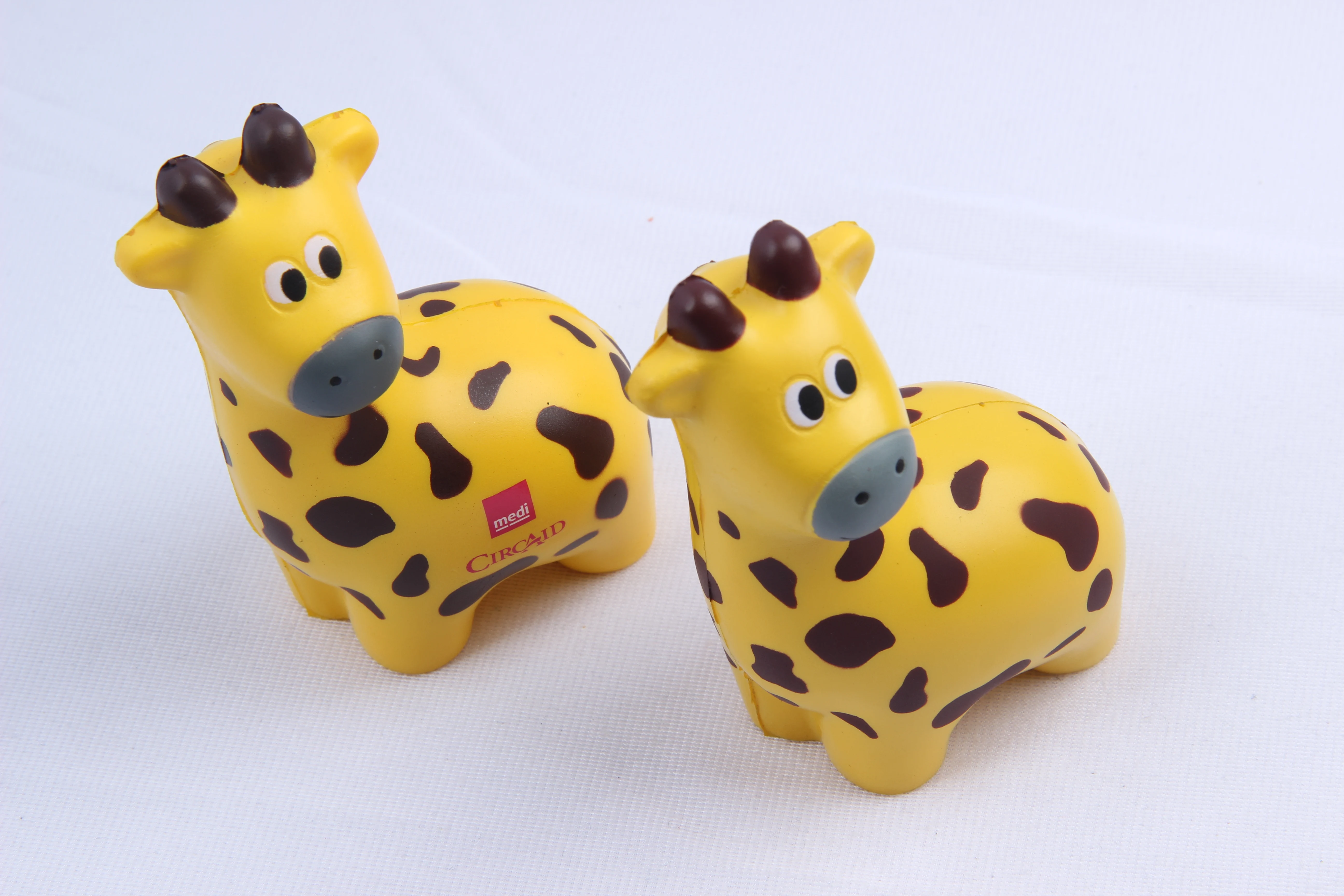 Pu Foam Custom Logo Printed Animal Giraffe Shape Stress Ball For Zoo