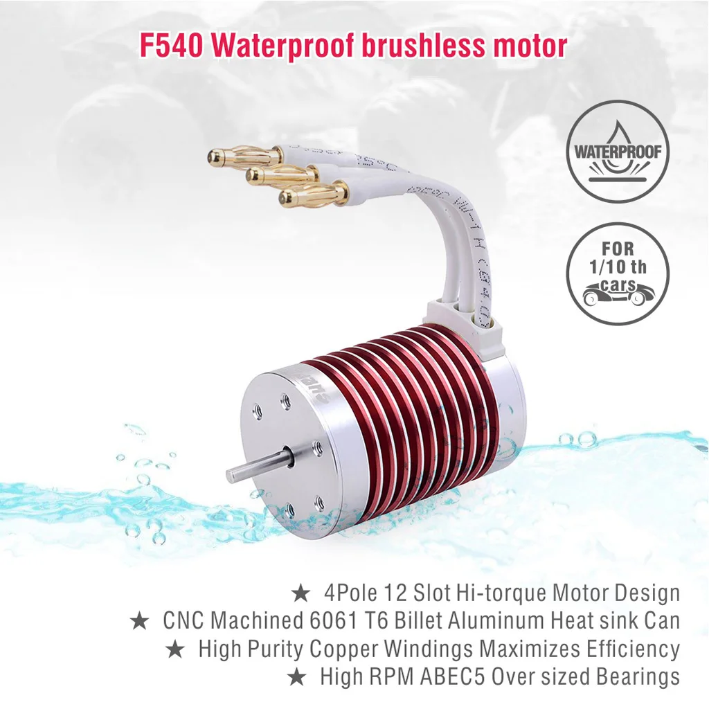 Surpass Hobby F540 Electric wheel hub motor 12v dc 5900kv 2600kv 5000kv brushless motor for 1:10 rc car parts