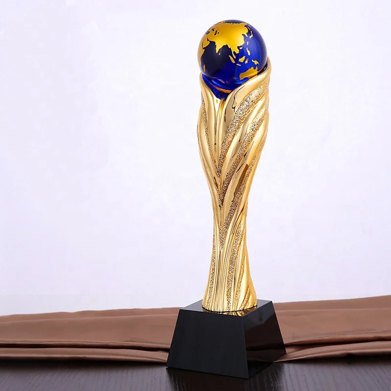 Sports crystal resin trophies customized three colors gold silver bronze all kinds of balls manufacture