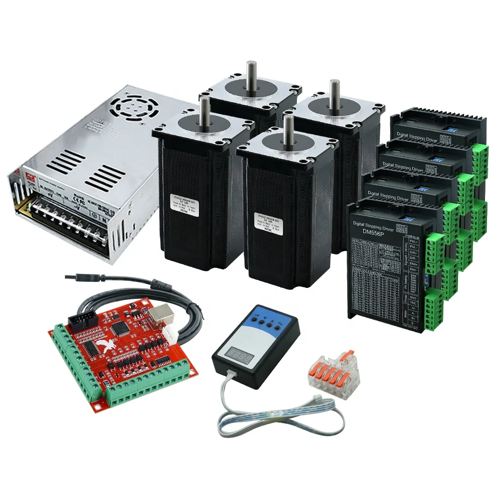 Nema23 Stepper Motor 3Nm 57HS112 DM556P Nema 23 Stepper Motor Kit with  Speed Regulator