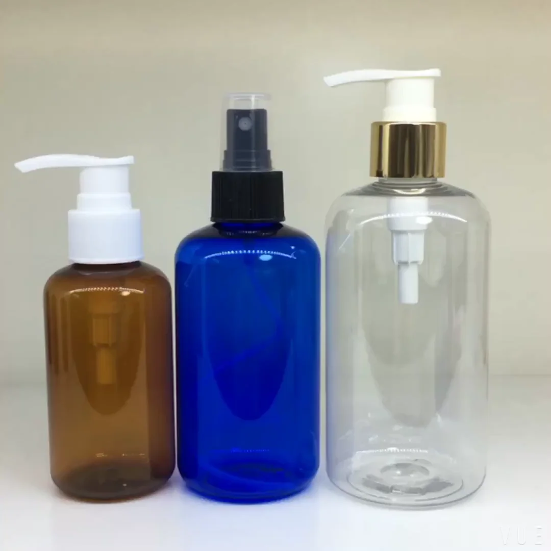 300ml Boston Round Plastic Lotion Bottle Empty Hand Sanitizer Bottle With Liquid Soap Dispenser