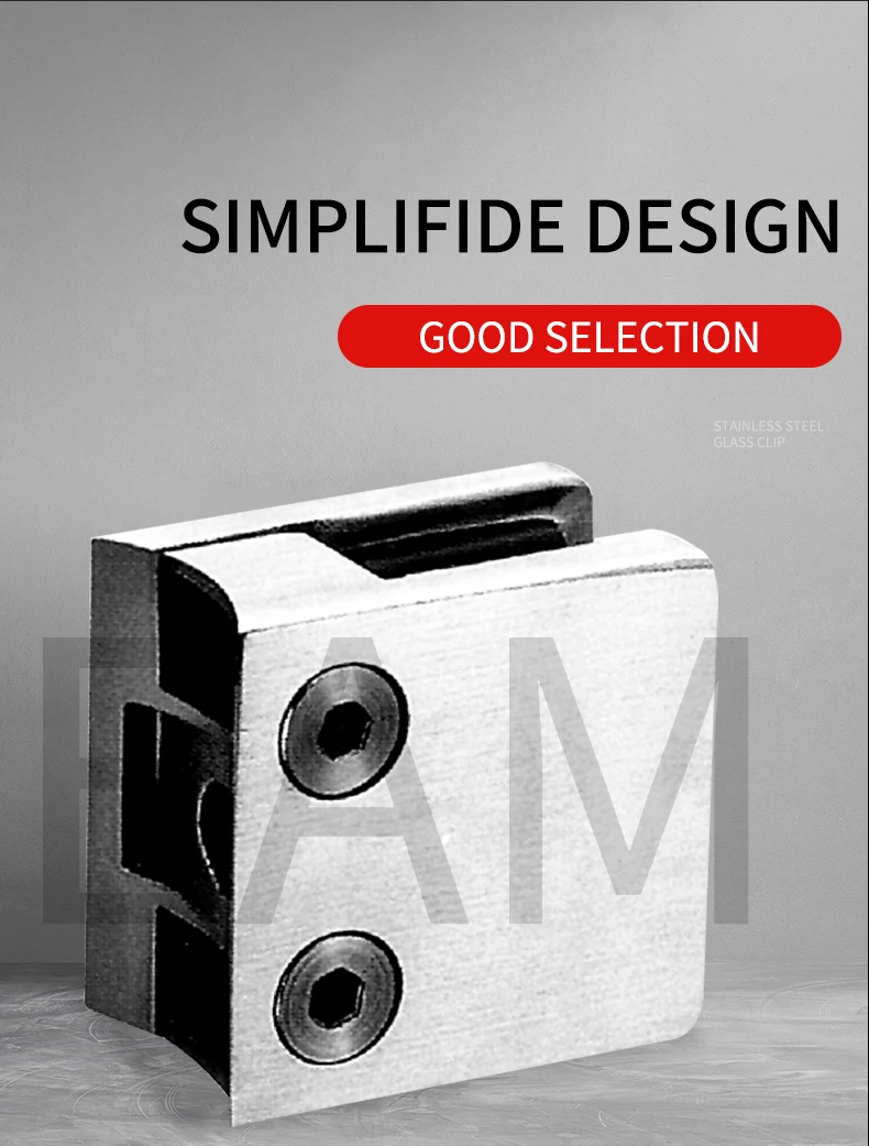 Square stainless steel glass clamp On demand/full specification reliable quality handrail fitting railing accessories