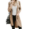 2019 Women Long Sleeve Selected Button Down Pocketed Knit Ribbed Neckline Cardigan Sweater