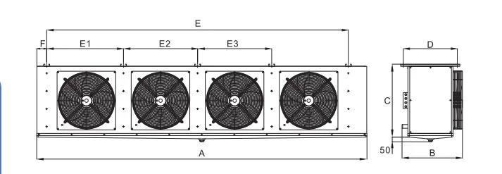 Electric Defrosting Air Cooler, DD-120, 380 V - detail 32