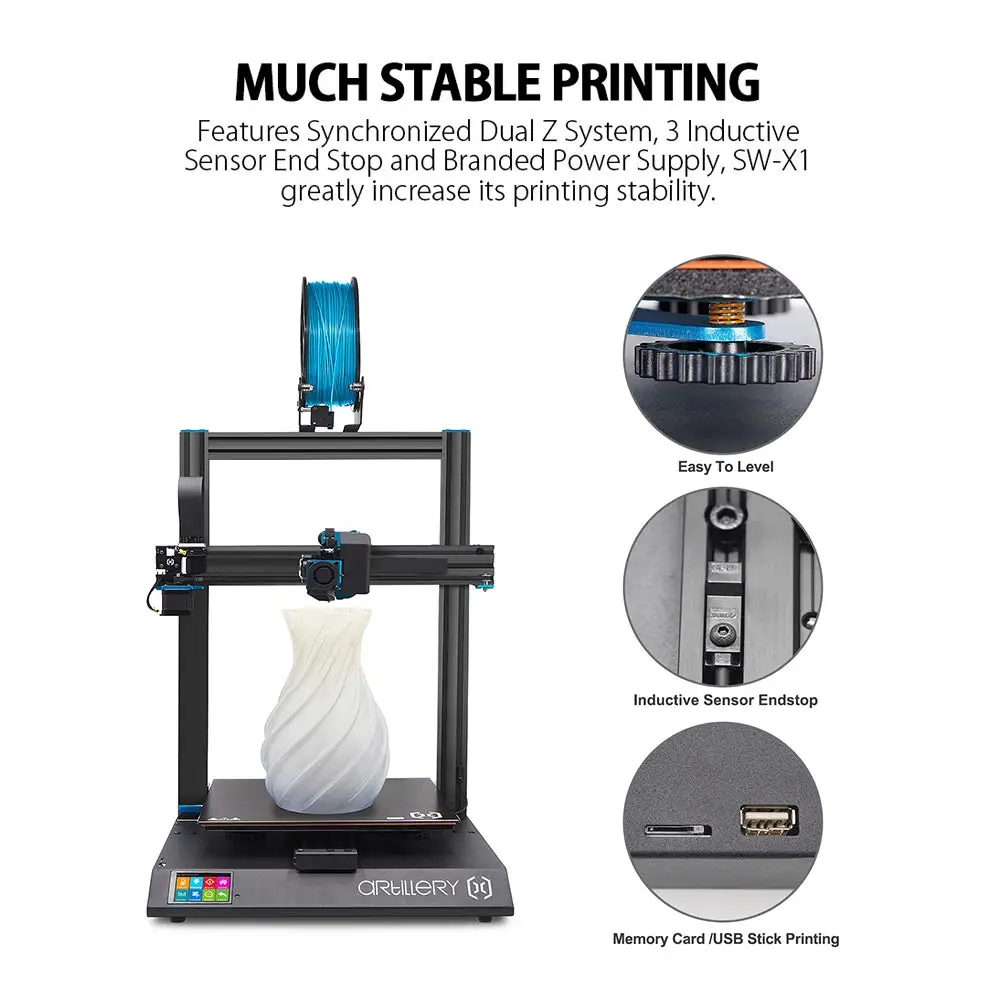 Artillery Sidewinder X1 3D Printer - Ultra-Quiet & Precise
