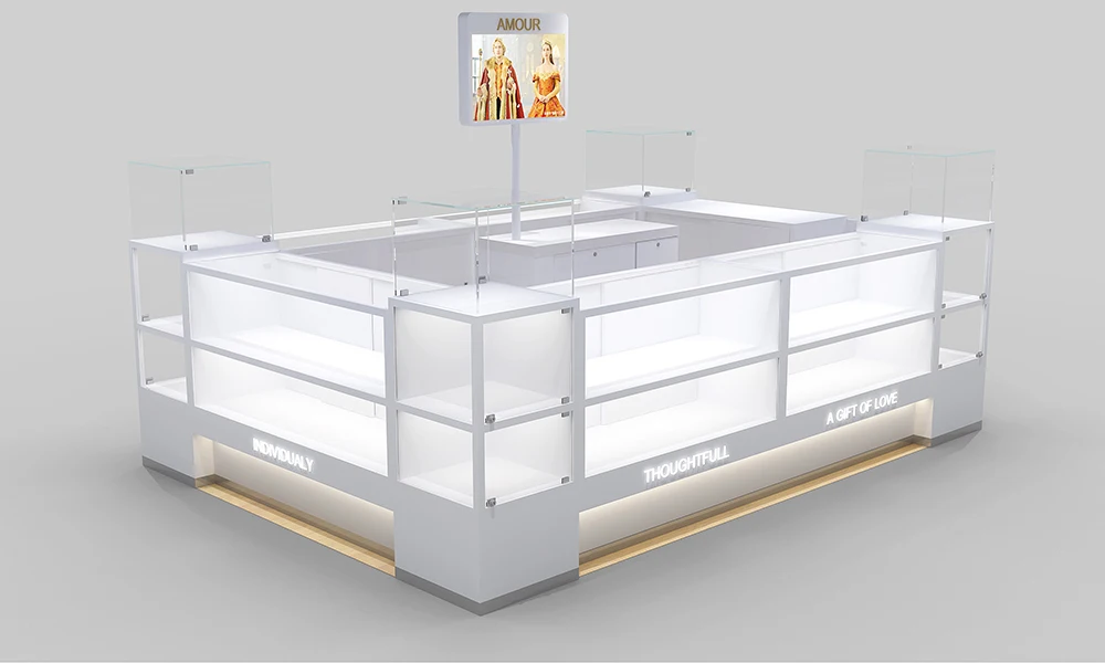 Kiosk Luxury Jewellery Shop Glass Showcase Furniture For Jewelry Store ...