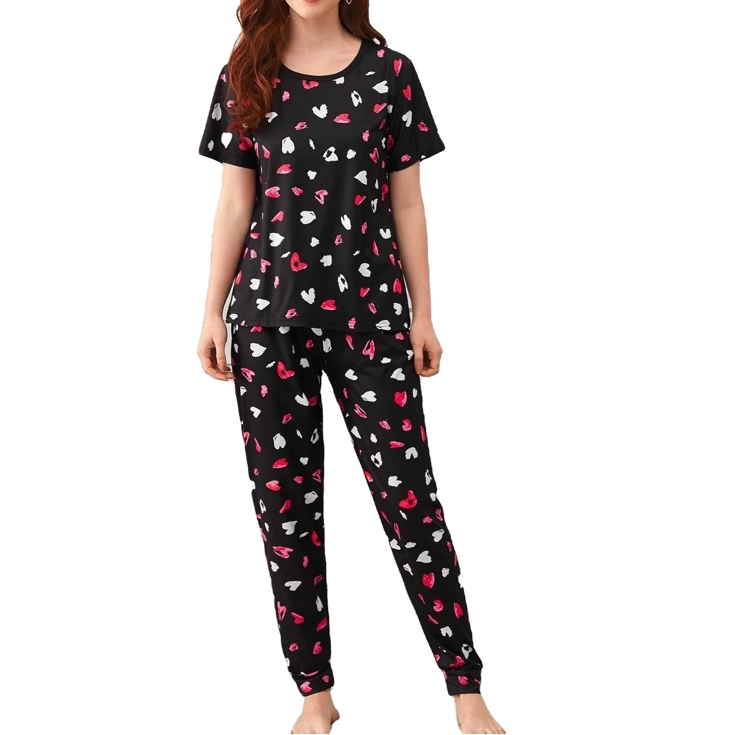 Vestido De Noche Con Estampado De Corazón Para Mujer,Ropa 100% De Algodón  Orgánico Para Dormir Y Relajarse,Logo Personalizado,Marca Privada,Precio  Bajo,Conjuntos De Pijama - Buy Corazón De Las Mujeres Vestido De Noche 100%