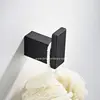 Factory Supply Matte Black Metal Bath Accessories single robe hook