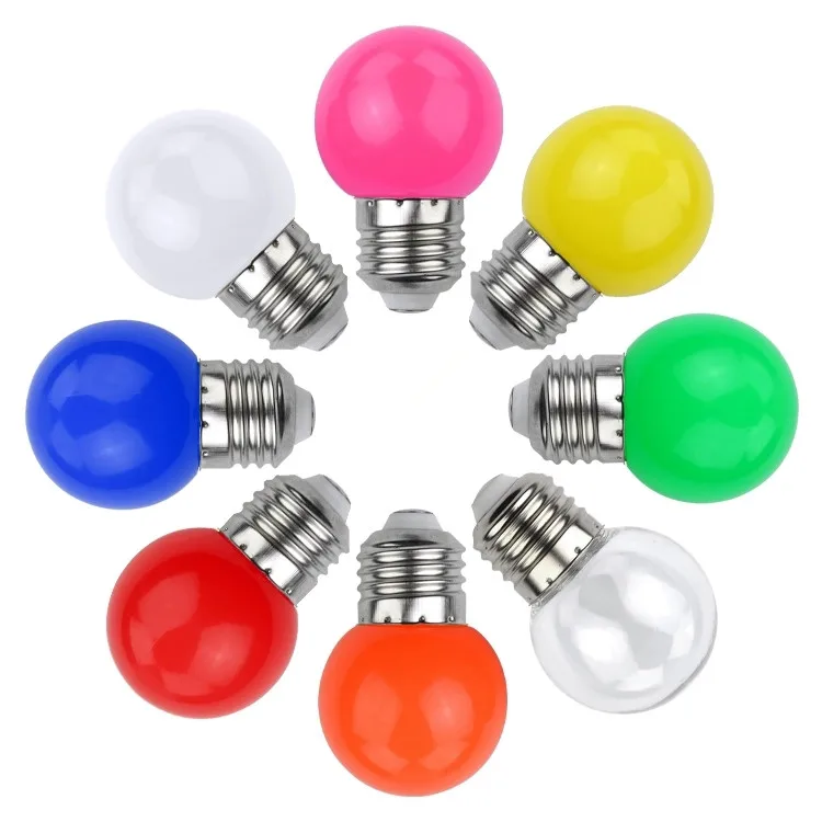 1W 3W Colorful Light Bulb 110V 220V 12V E27 E14 Mini G45 LED Bulb Light for Decoration