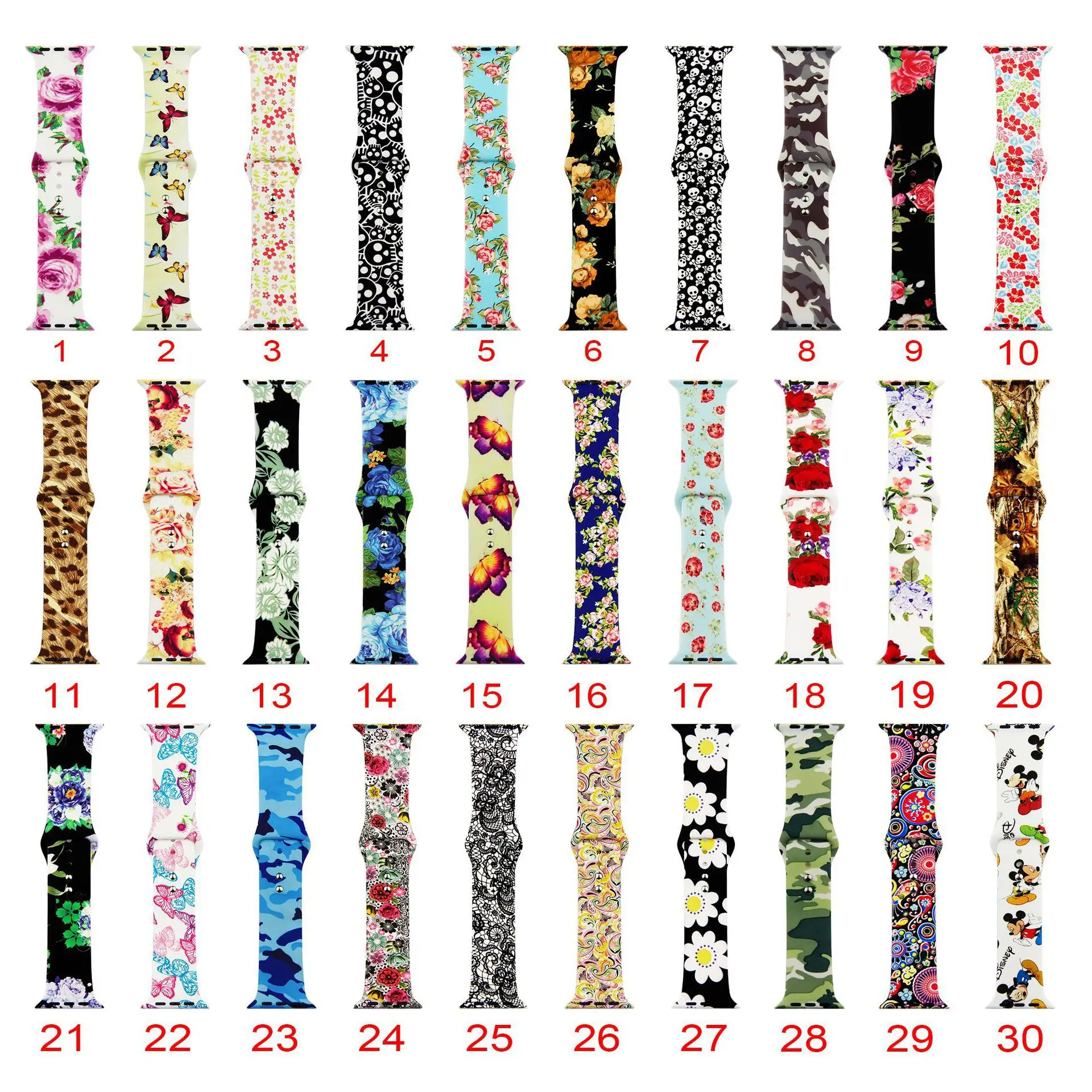 Customizable Replaceable W26 T500 straps wristbands fruit 5 watch 6 i 8 pro iwo 13 Ak76 HW12 HW22 silicone smart watch band