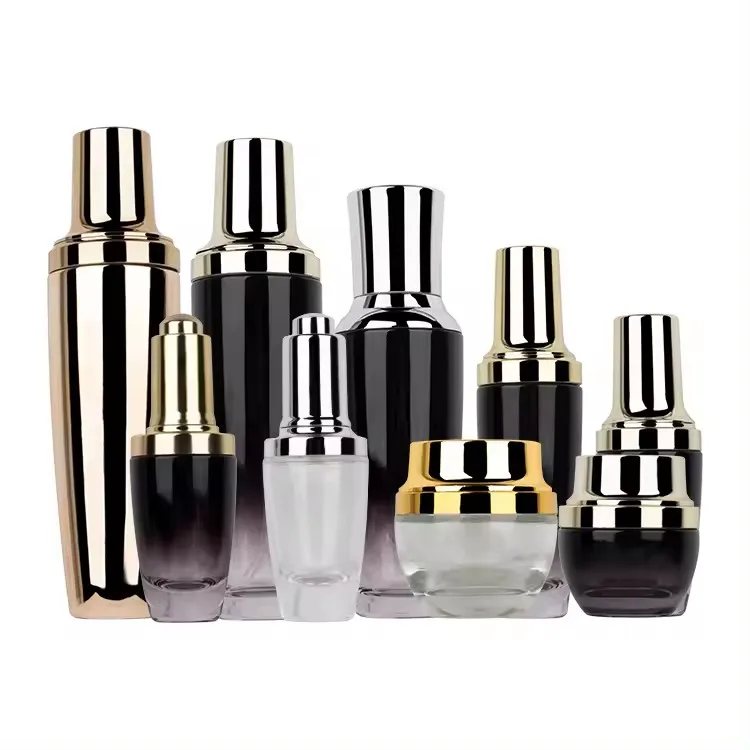 High--end brands Oem 30g50g40ml100ML120ml fashional container skincare cosmetic set glass bottle packaging supplier