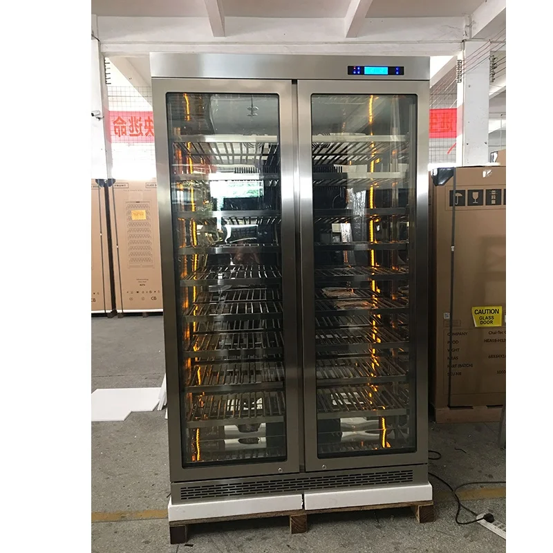 Large Capacity Stainless Steel Wine Cooler With Stainless Steel Shelves Buy 300bottle Wine