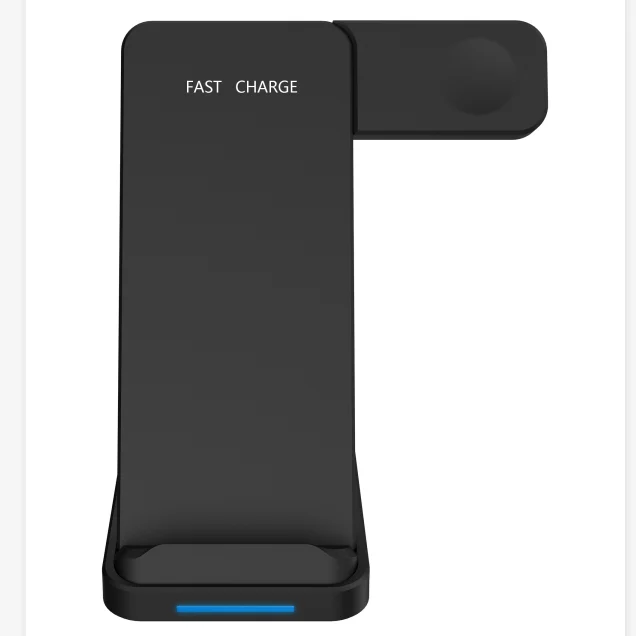2 in1 Wireless Charger Dual Charging Units For smartwatch wireless charging stand
