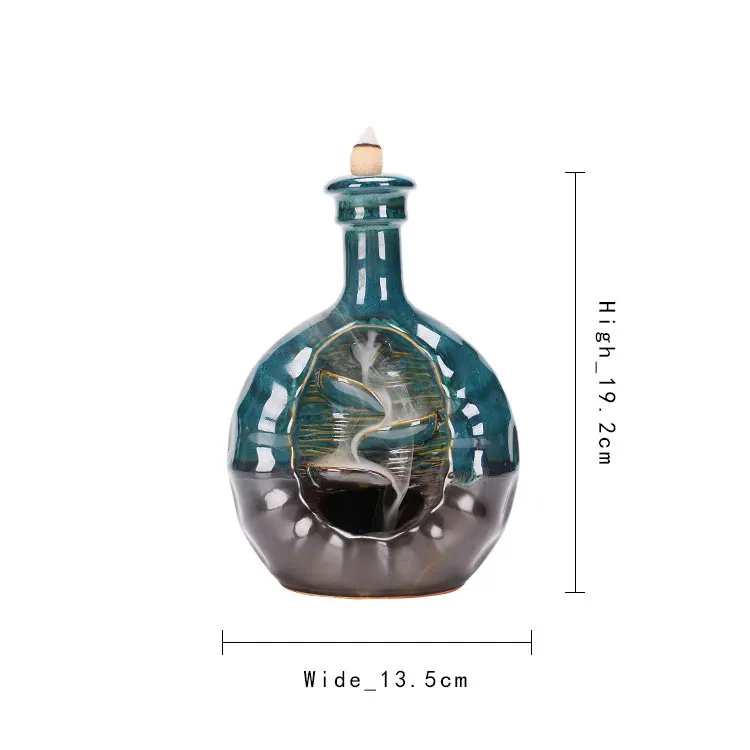 New Wine Bottle Backflow Incense Burner Ceramic Incense Holders