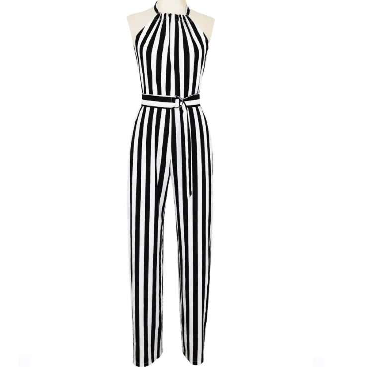 white sleeveless pantsuit
