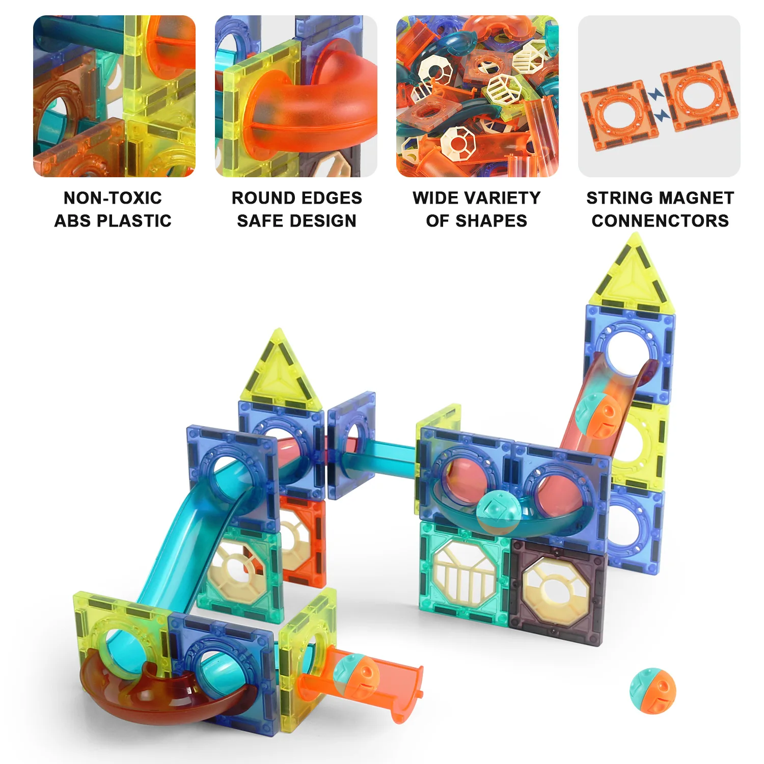 Color Window Sheet Pipe Children's Slide Ball