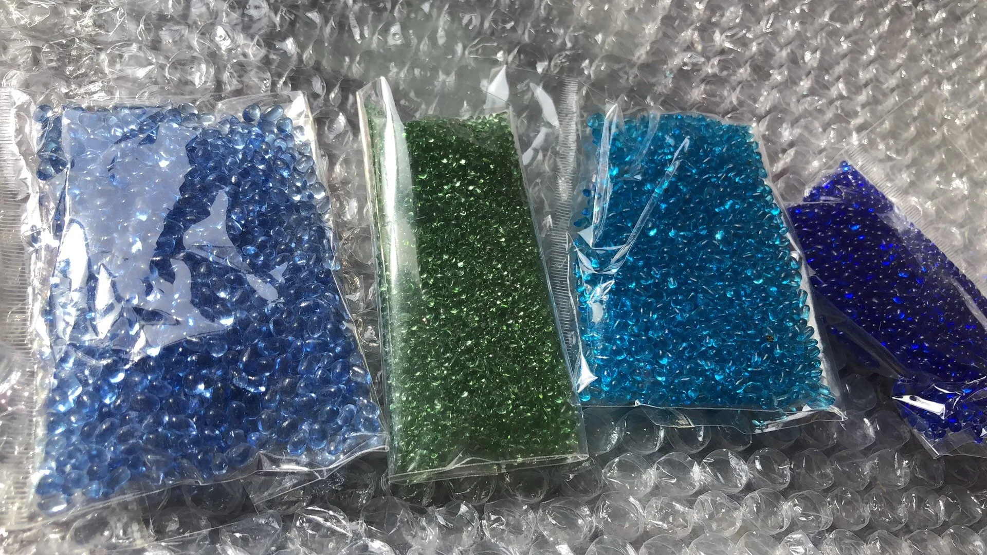 Iridescent Aqua Blue Glass Beads Glass Pebble For Swimming Pool Buy