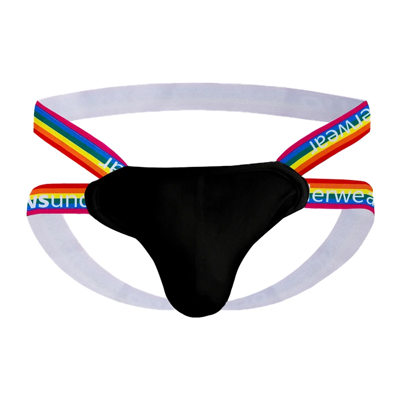 Cotton Rainbow Waistband Gay Panty Man Jockstrap Sexy Men Underwear ...