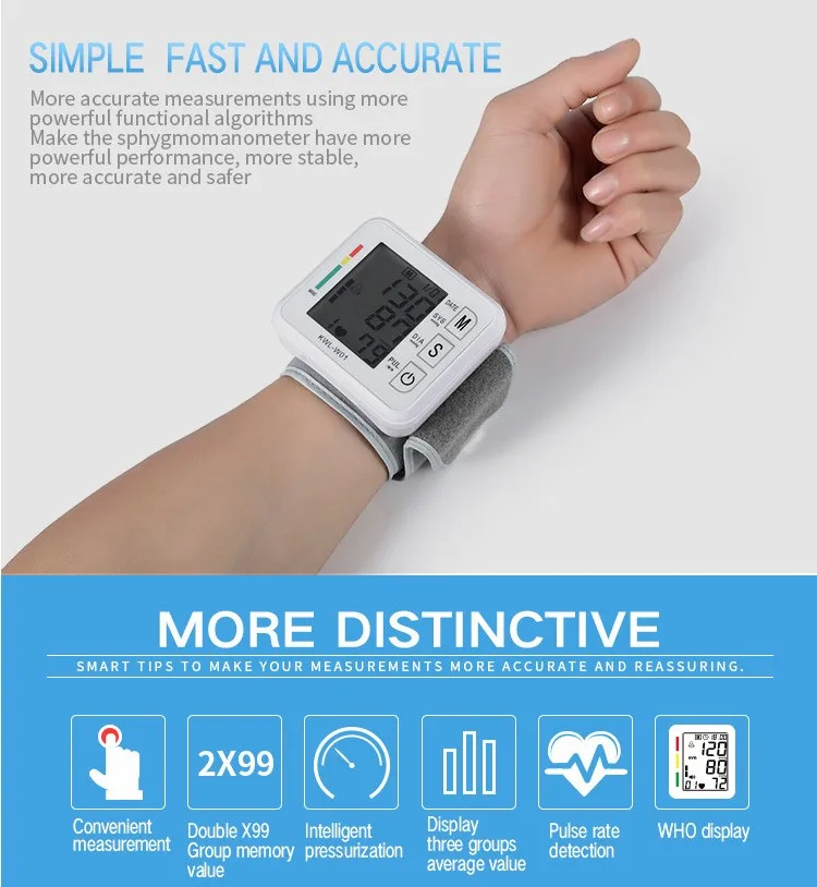 digital wrist blood pressure monitor
