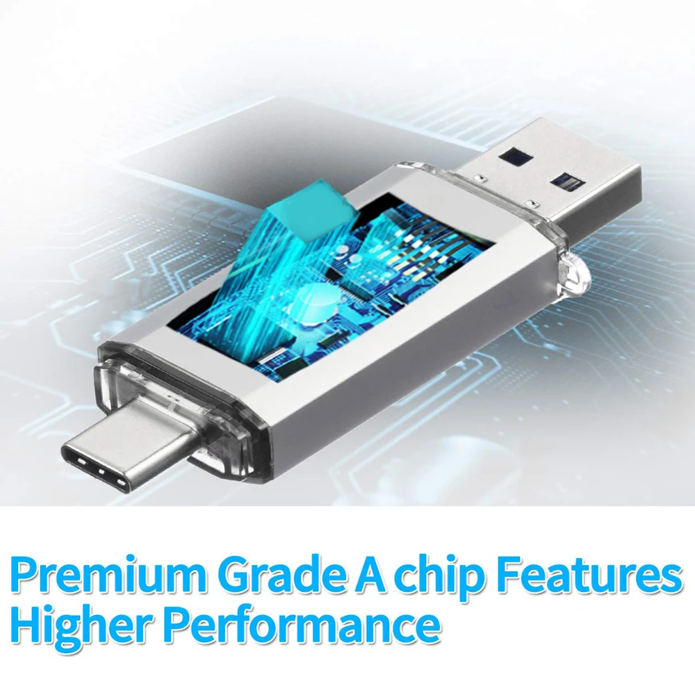 High Speed Usb 3.0 Flash Drive 2 In 1 Type C Otg Memory Stick Pen Drive