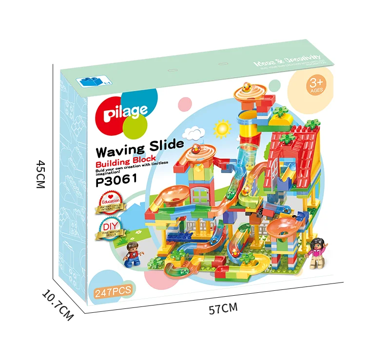 Building Blocks Marble Slide For Kids Mini Toys Diy Construction And