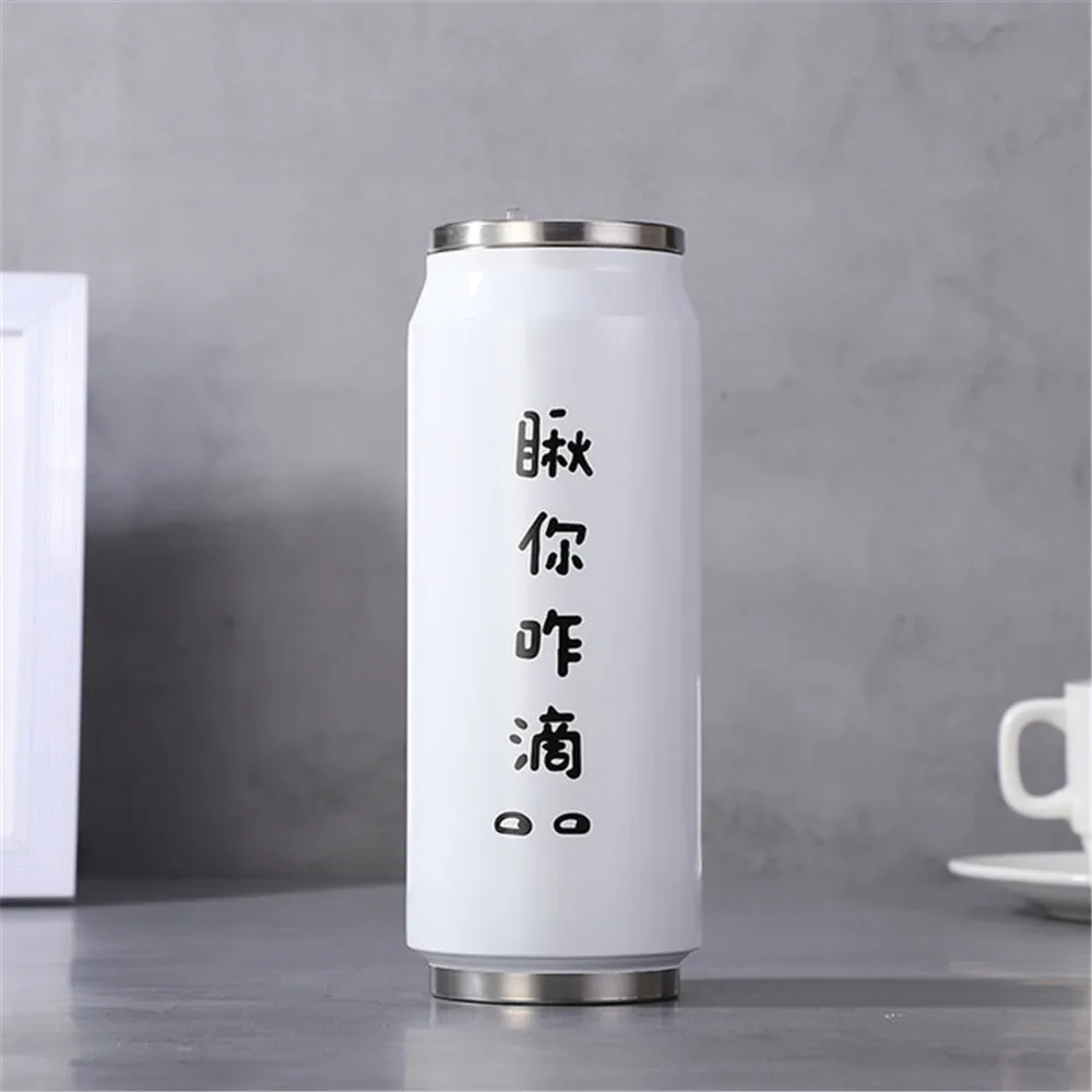 stainless steel tumbler mugs can shape double wall insulation vacuum water bottles with straws