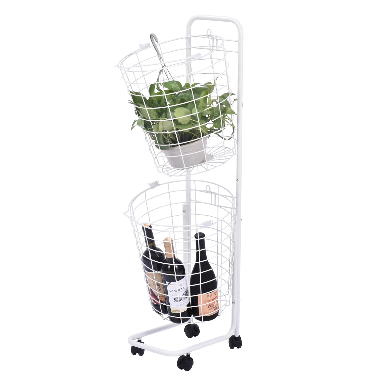 Wholesale Stackable Metal Rolling 4 Wheels Laundry Storage Trolly Basket Buy Trolley Basket