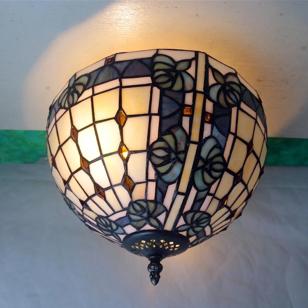 Europe Round  ceiling light handmade  classic art LED tiffany  lights hotel  bed room hanging Lamp
