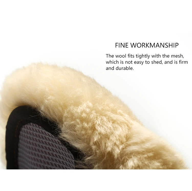 Klcb Premium Sheepskin Wool Mitt,Real Lambs Wool Car Wash Glove Car
