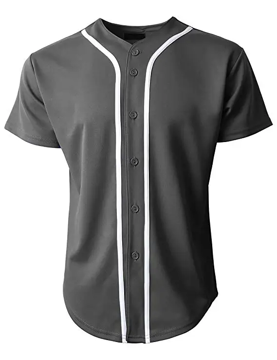 Mens Premium Blank Cheap Baseball Jerseys Button Down Shirt For ...