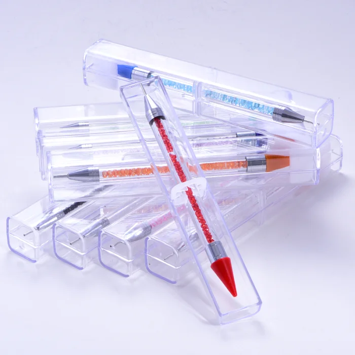 Factory Nail Rhinestones Pick up Pencil Dual Ended Wax Dotting Pencil 2 Head Wax Picker Pencil for Manicure