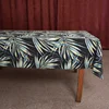 High Quality dinner table cloth leaves polyester black restaurant table cloth