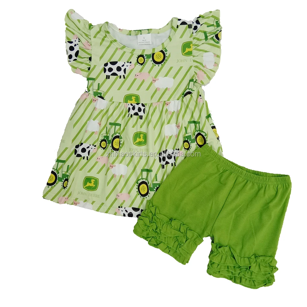 Adorable Girls Dress 3 Colors “Happy Camper” Kids Casual Toddler Dress Shirt