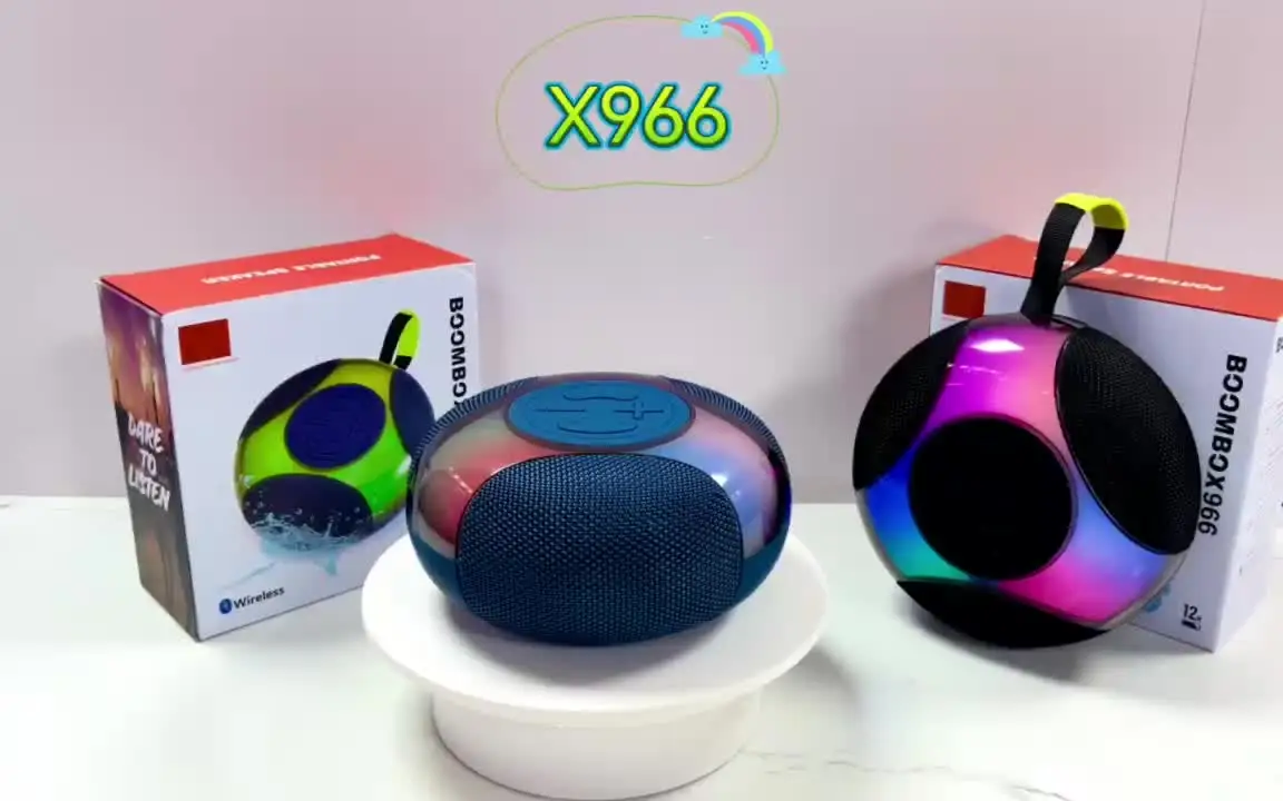 X-966 Wireless Bluetooth Portable Speaker - Waterproof, RGB Light