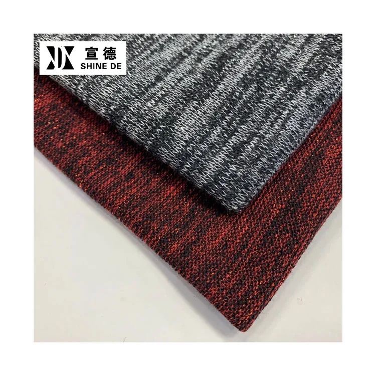 
SHINEDE 2020 Customizable flat dyed bright silk melange knitted bedding designer material fabric 