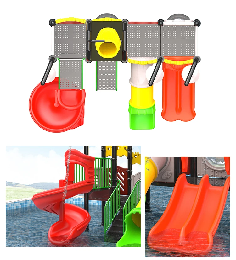 Popular Plastic Slide Material Water Park Outdoor Playground Equipment For Sale