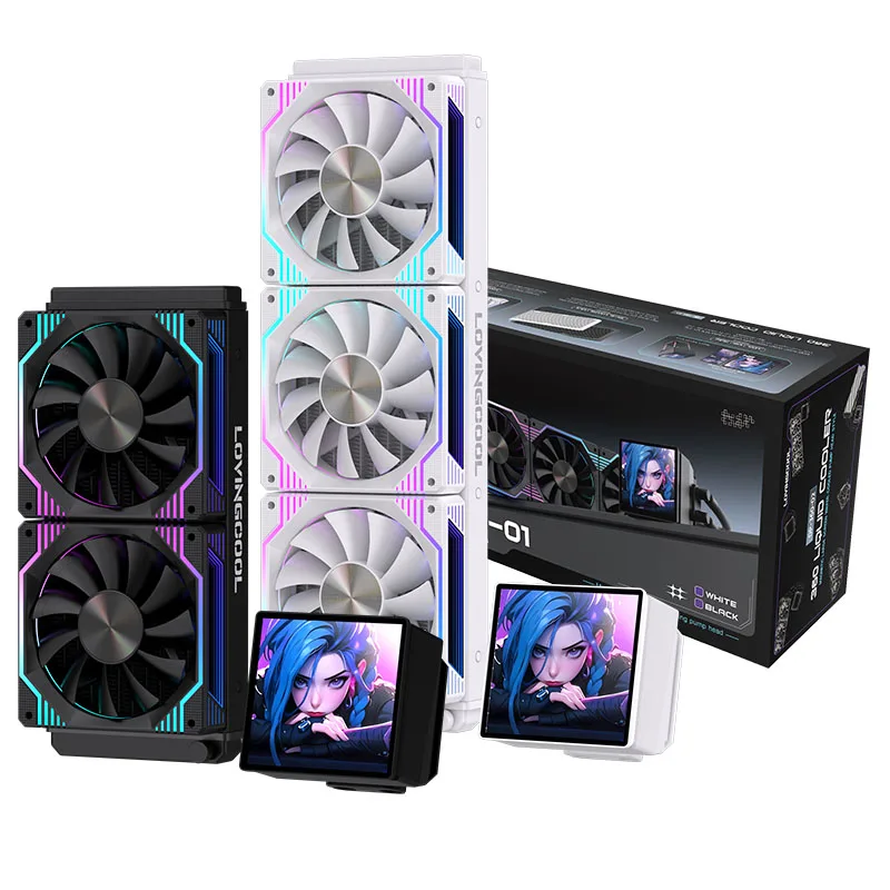 Lovingcool 360mm AIO Liquid Cooler for Intel & AMD - White Water